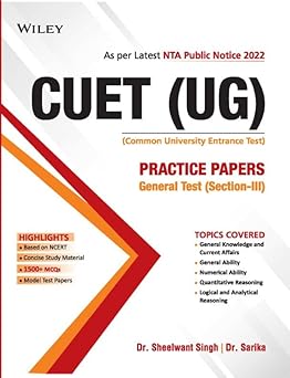 CUET (UG) Practice Papers: General Test (Section-III) | New