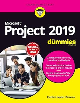 Microsoft Project 2019 for Dummies  | e