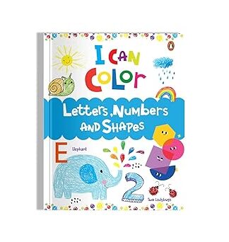 I Can Color: Letters, Numbers and Shapes (Penguin Early Learning Series): Fun Coloring Activity Book for PreSchool Kids, Toddler