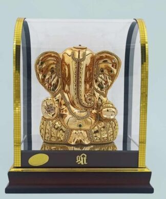 K aan Golden Ganesh(8x6x9.5)