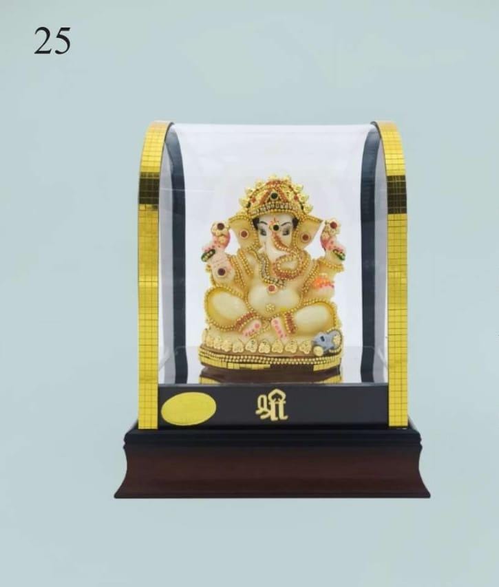 4" Mukut Colour Ganesh