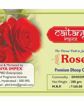 ROSE PREMIUM DHOOP CONES(2X200GMS) CAITANYA IMPEX