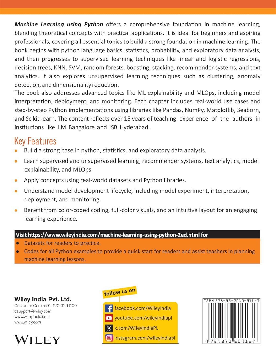 Machine Learning using Python, 2ed