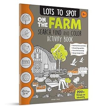 Search, Find and Color Activity Book: At Farm