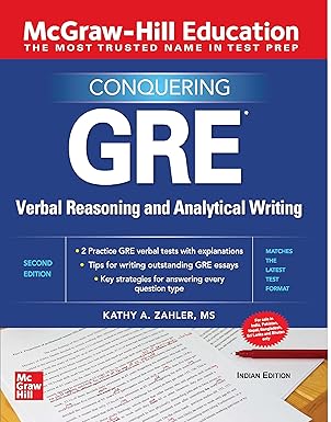 MHE Conquering GRE Verbal reasoning and Analytical Writing | 2nd Edition