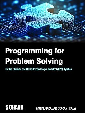 Programming for Problem Solving