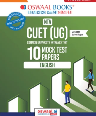NTA CUET (UG) 10 Mock Test Papers English For 2026 Exam (Section –II) (as per latest 27 Dec., notification) | 500+ MCQs for Practice | Includes 2025 Paper- fully solved | With Oswaal AI