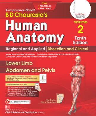 BD Chaurasia’s Human Anatomy, with free Workbook (Vol.2)
