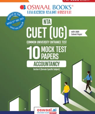 NTA CUET (UG) 10 Mock Test Papers Account For 2026 Exam (Section –II) (as per latest 27 Dec., notification) | 500+ MCQs for Practice | Includes 2025 Paper- fully solved | With Oswaal AI