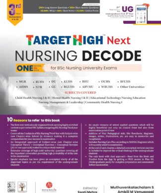 Target High Next Nursing Decode One Nation Bsc Book For Bsc Nursing University Exams 3Rd Year Semester V & Vi Year (Pb 2025)