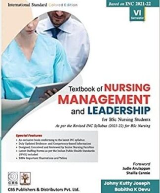 Textbook of Nursing Management and Leadership for Bsc Nursing Students Vi Semester
